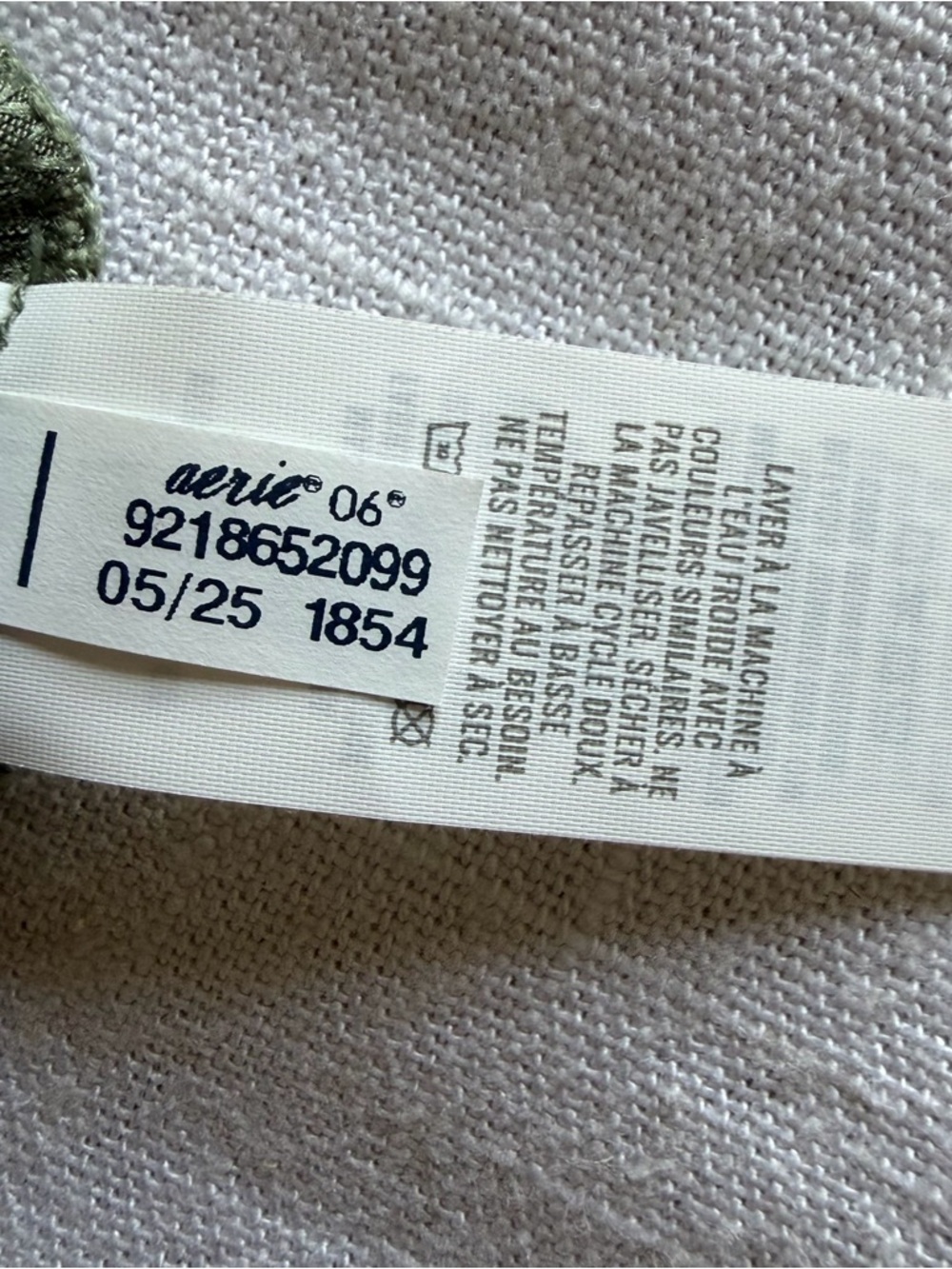 Aerie Ruffle Pajama Set Womens M Green Jersey Button Front Short Sleeve Lounge - Picture 7 of 7